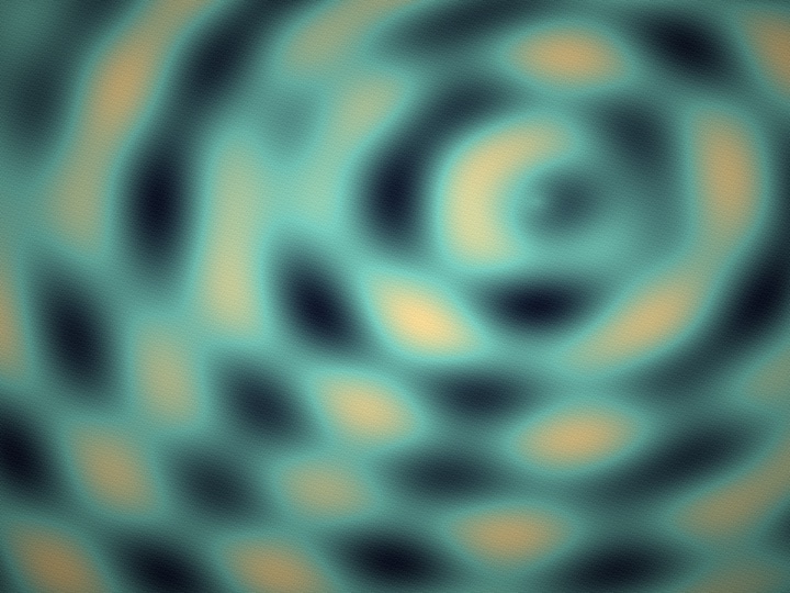 Abstract AI artwork with luminous teal and gold marks over black.